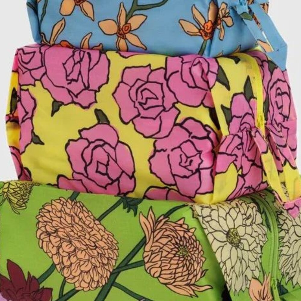 NWOT Baggu 3D Zip Pouch Medium - Rose (Garden Flowers) - Picture 9 of 9